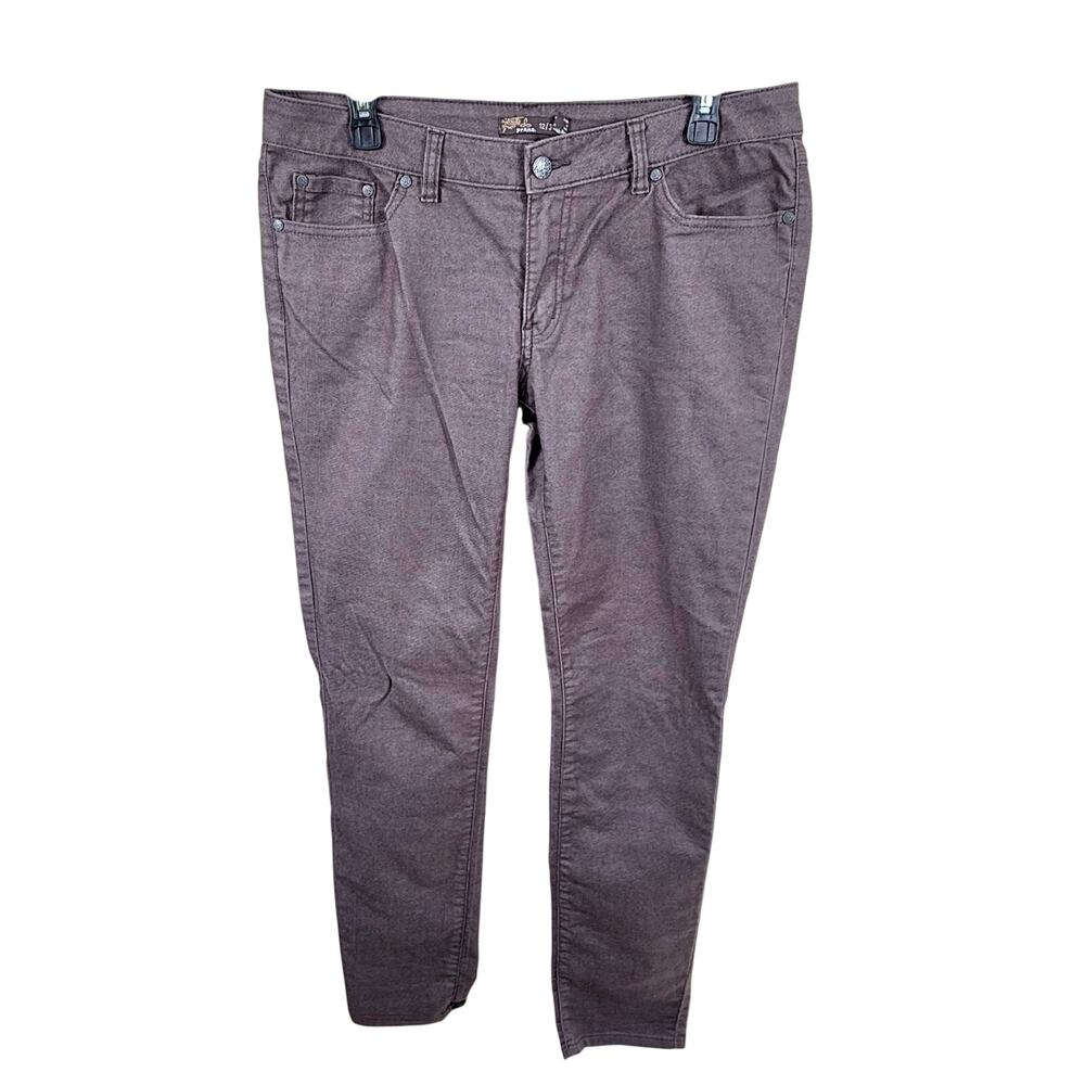 Prana Womens Kara Jeans Brown Size 12 Skinny Fit Stretchy Pants